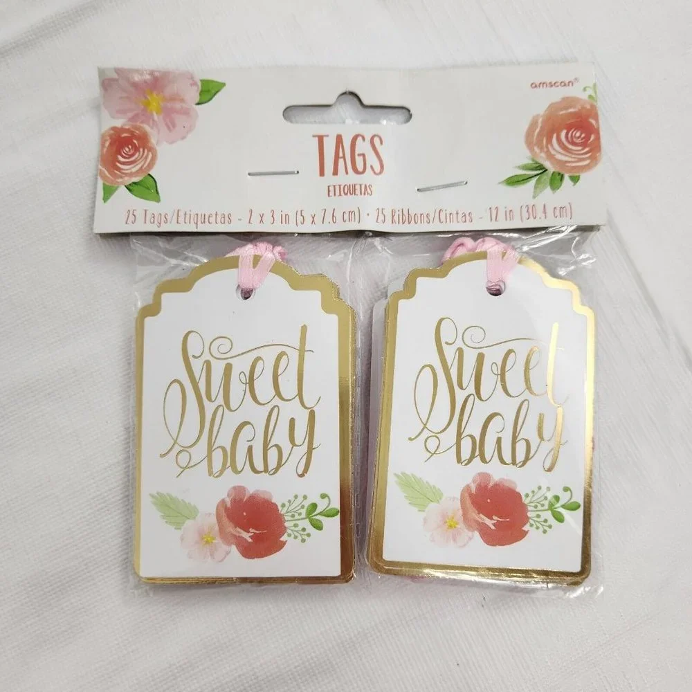 Sweet Baby Tags Gift Tags Baby Shower Decor 25 Pieces